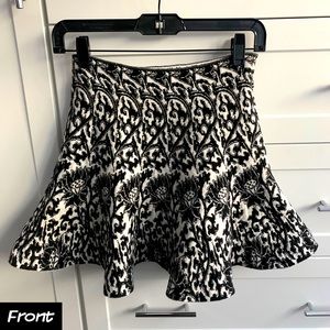 Lucy Paris Knit B&W Mini Flare Skirt